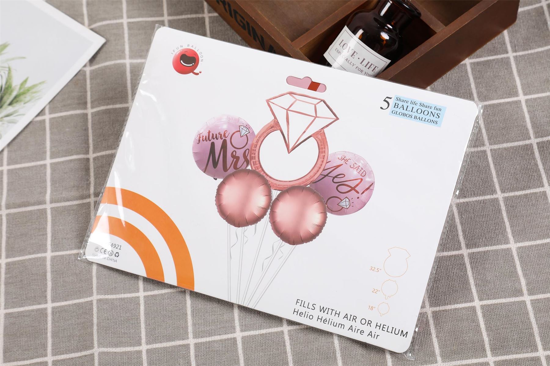 Sets of Premium Occasion Balloons - Rose Gold Engagement