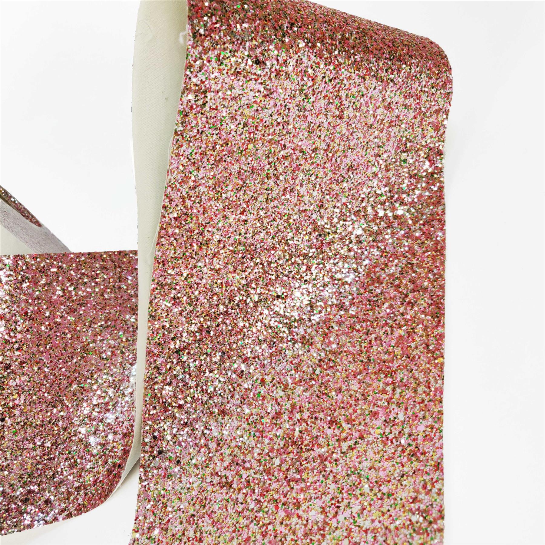 Chunky Glitter Fabric Wallpaper 16cm Borders