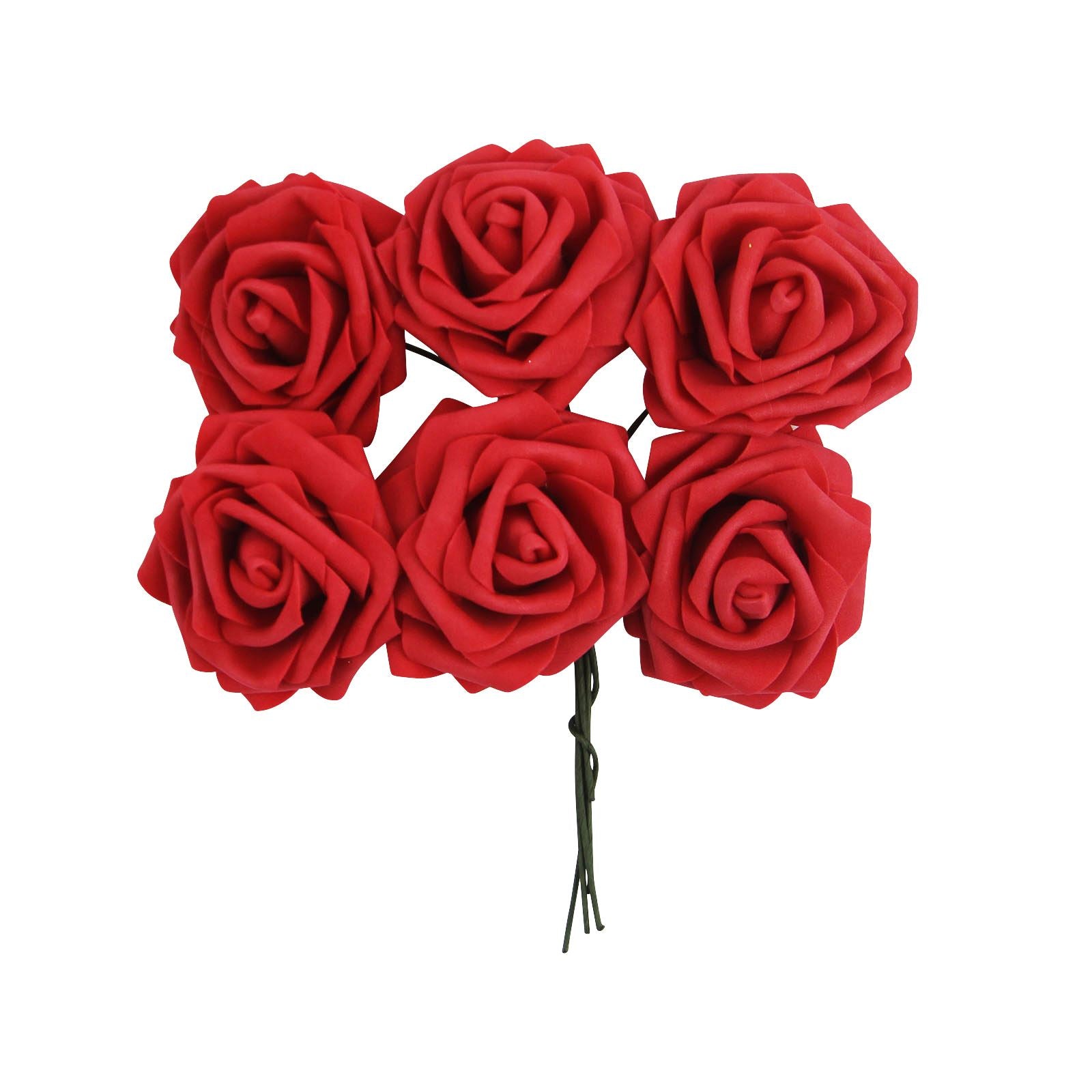 Colourfast Foam Roses - 6 Bunches - Large