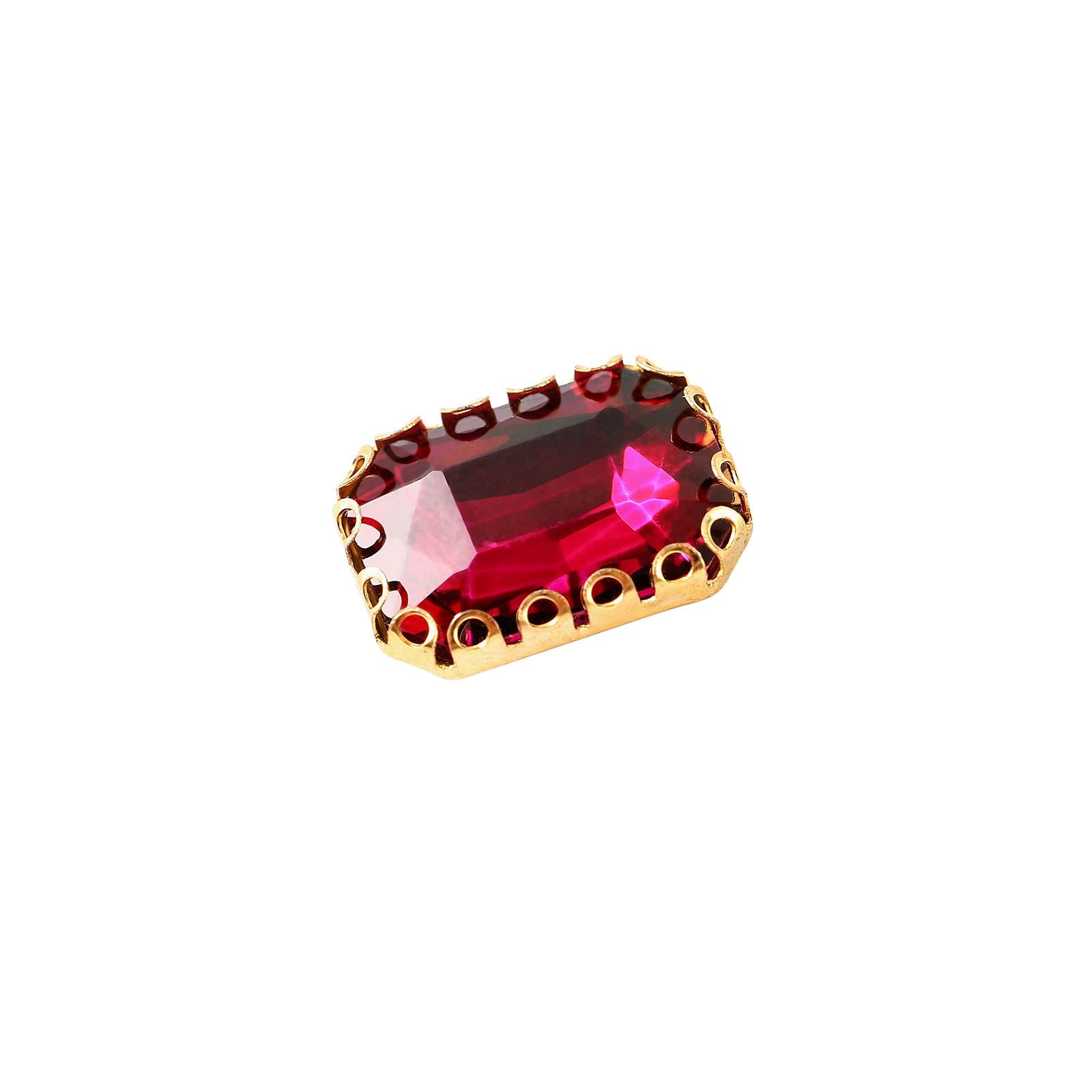 Coloured Large Rectangular Rhinestones in Setting