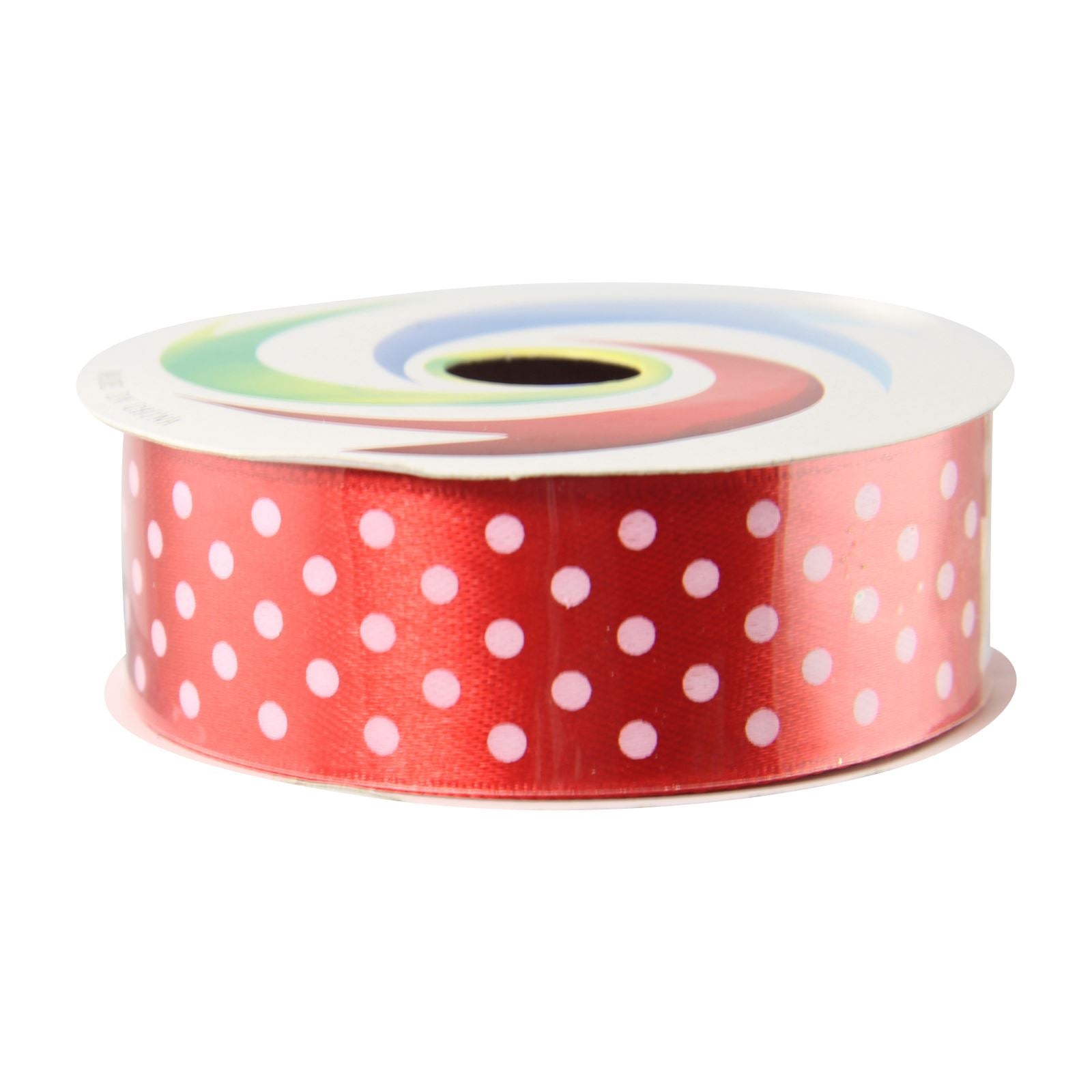 25mm Polkadot Shiny Satin Ribbon
