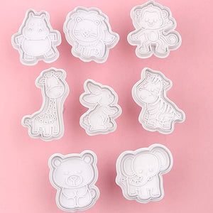 Set of 8 Baby Exotic Animal Embossing Cutters