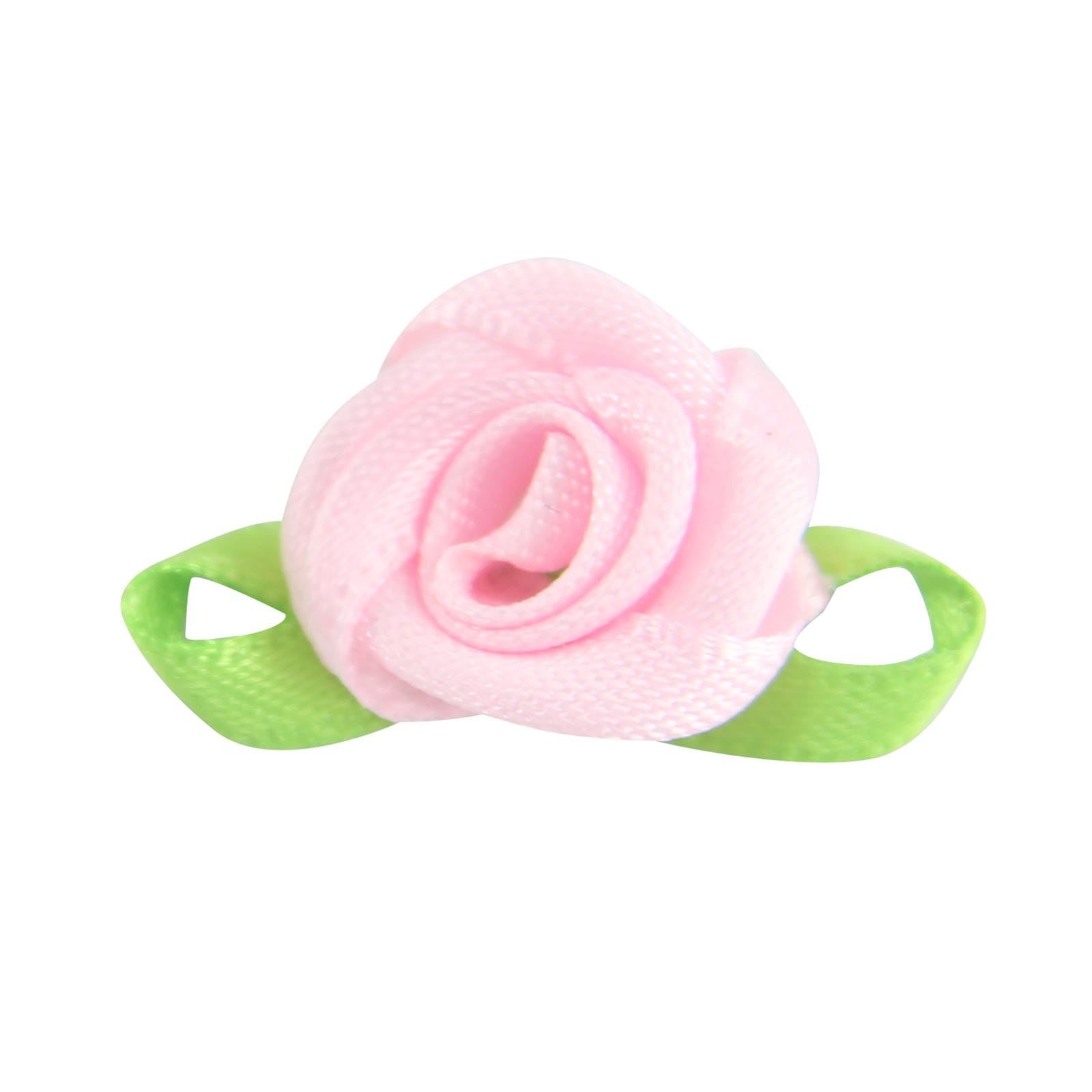 15mm Satin Ribbon Roses