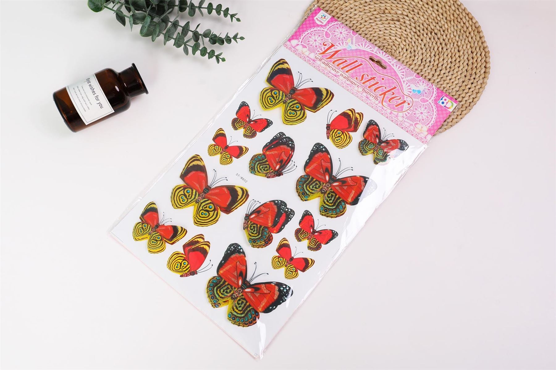 Large 3D Fluttering Butterfly Stickers