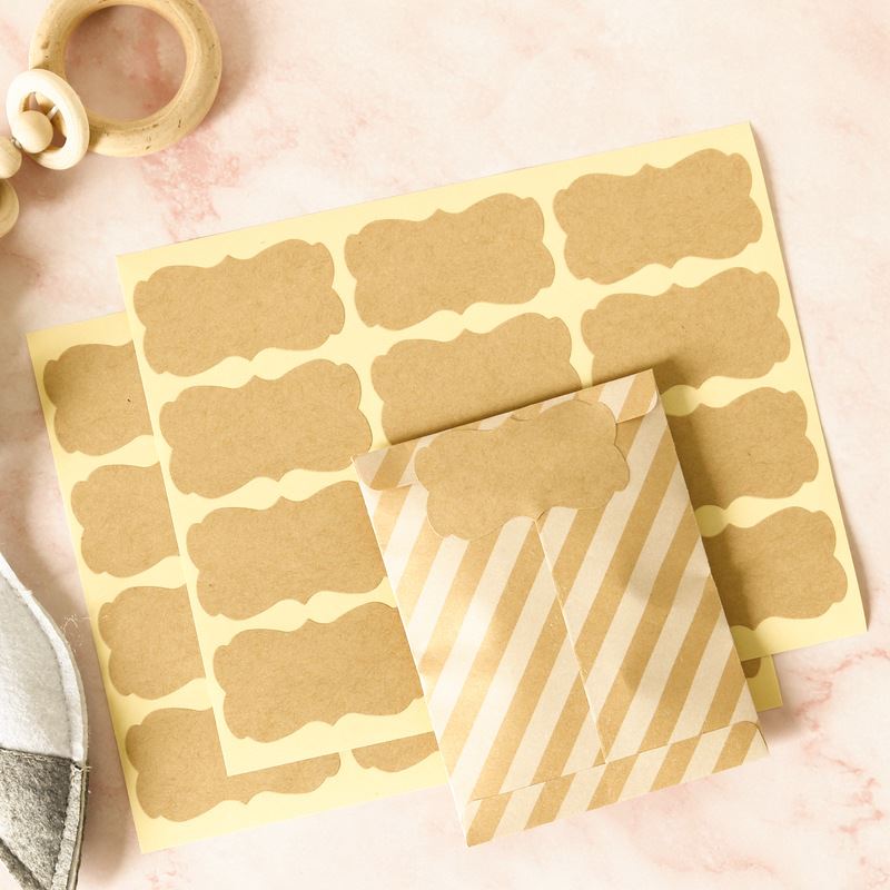 Sticker Sheets - Kraft Paper Scalloped Vintage