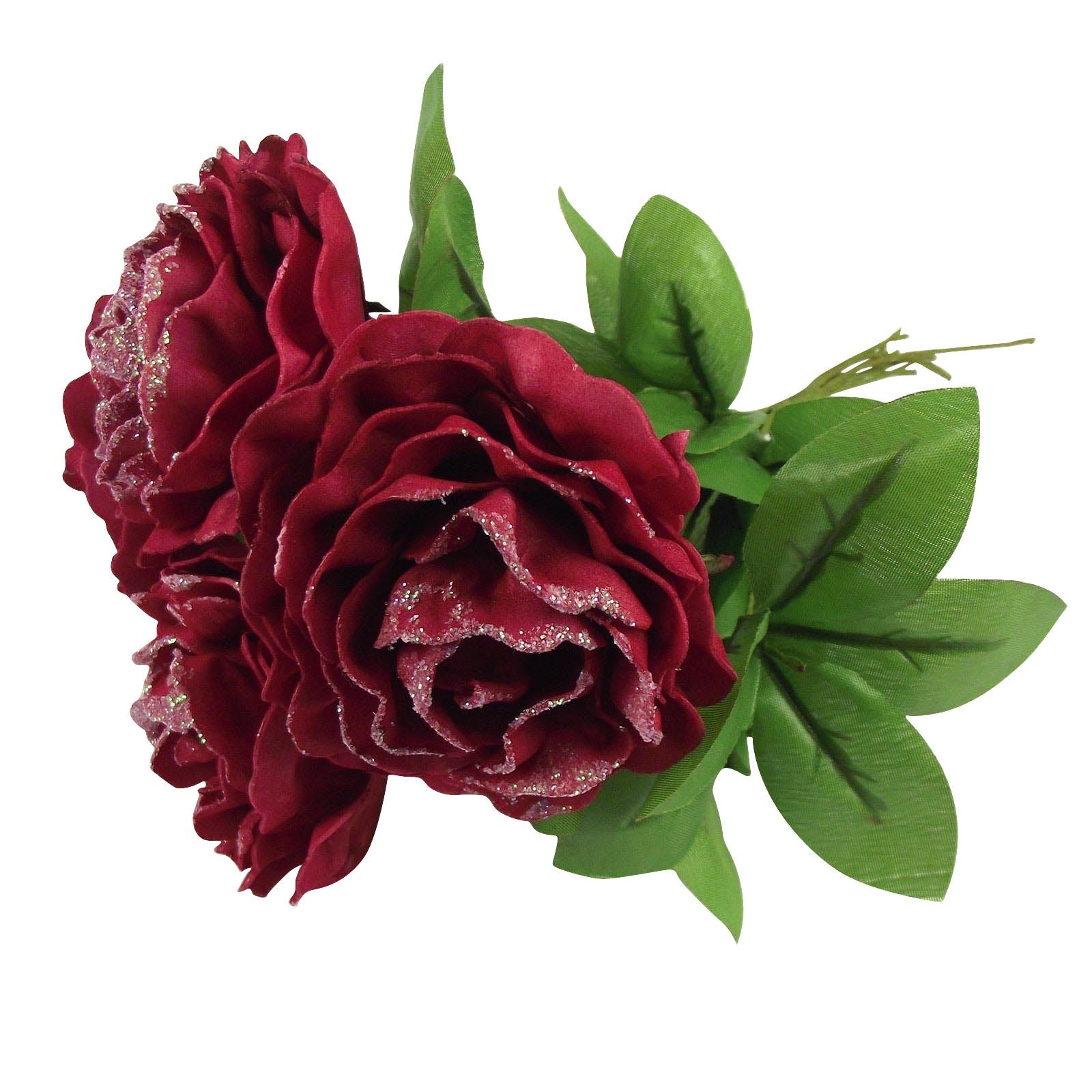 Large Glittered Bouquet of 4 Roses