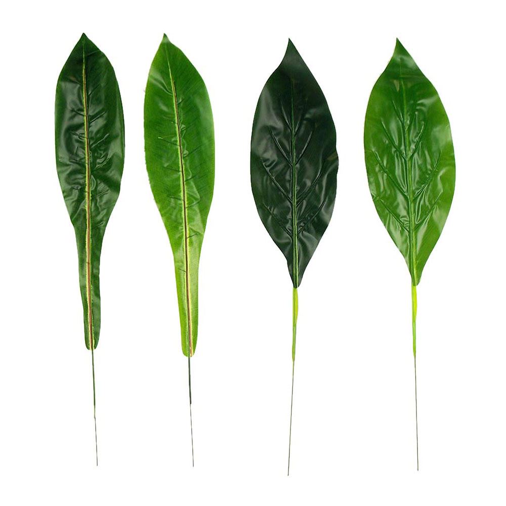 Long Wax Effect Tropical Leaves