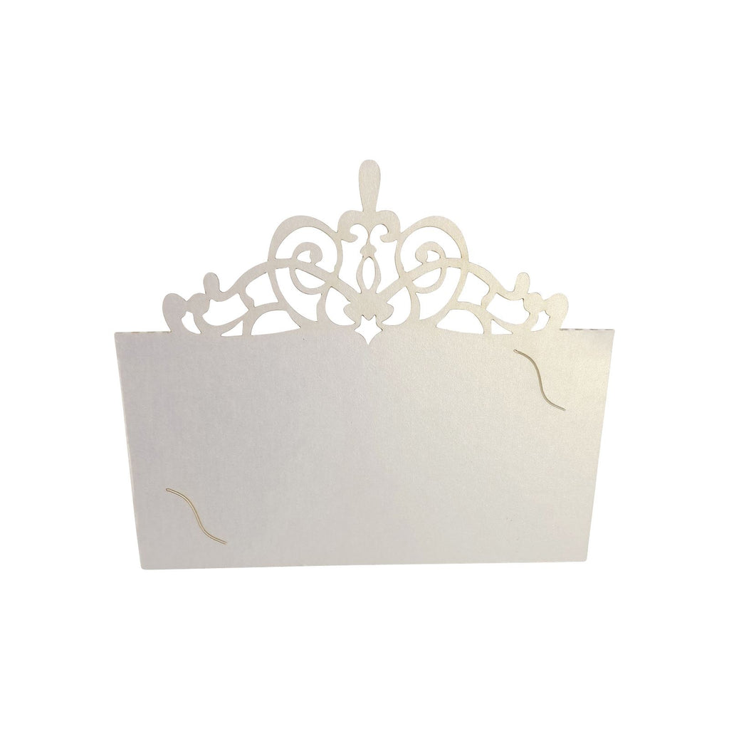 Laser Cut Filigree Crown Place Cards