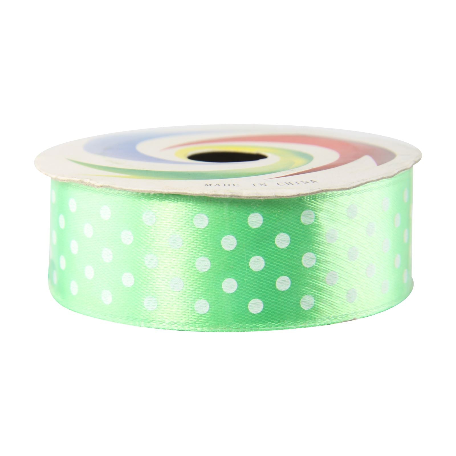 25mm Polkadot Shiny Satin Ribbon