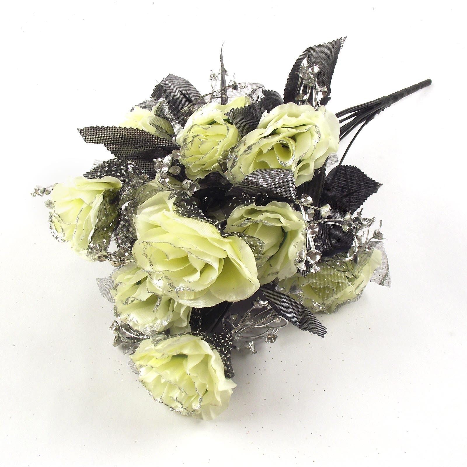 Large 12 Head Bling Glitter Vivid Bouquet