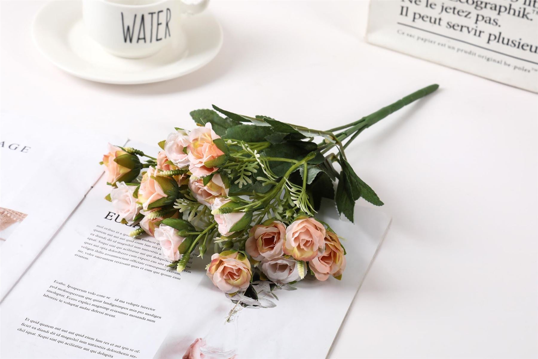 Bunch of 15 Small Rose Flowers