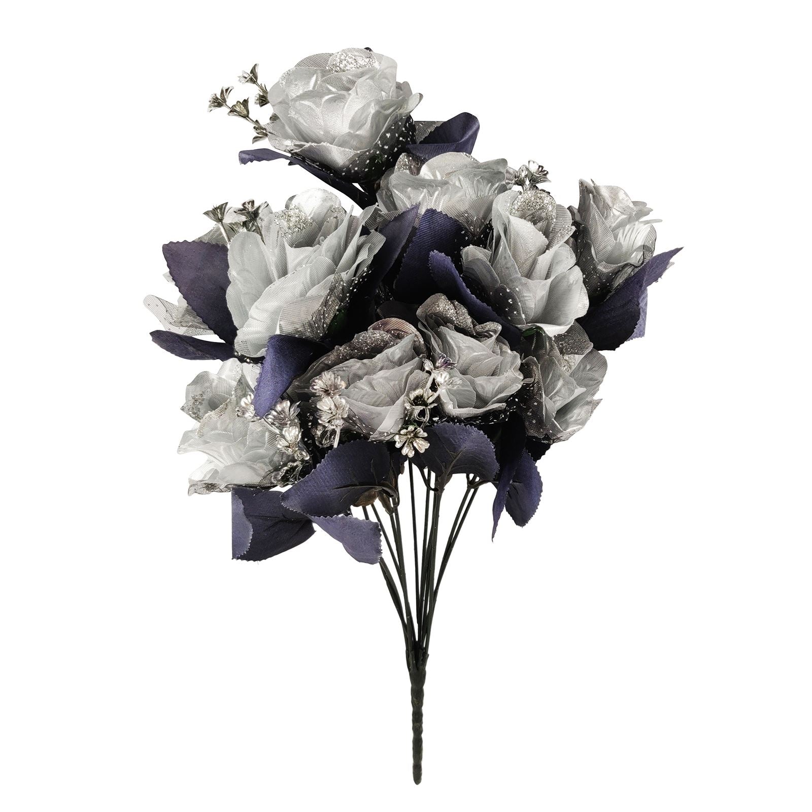 Large 12 Head Bling Glitter Vivid Bouquet