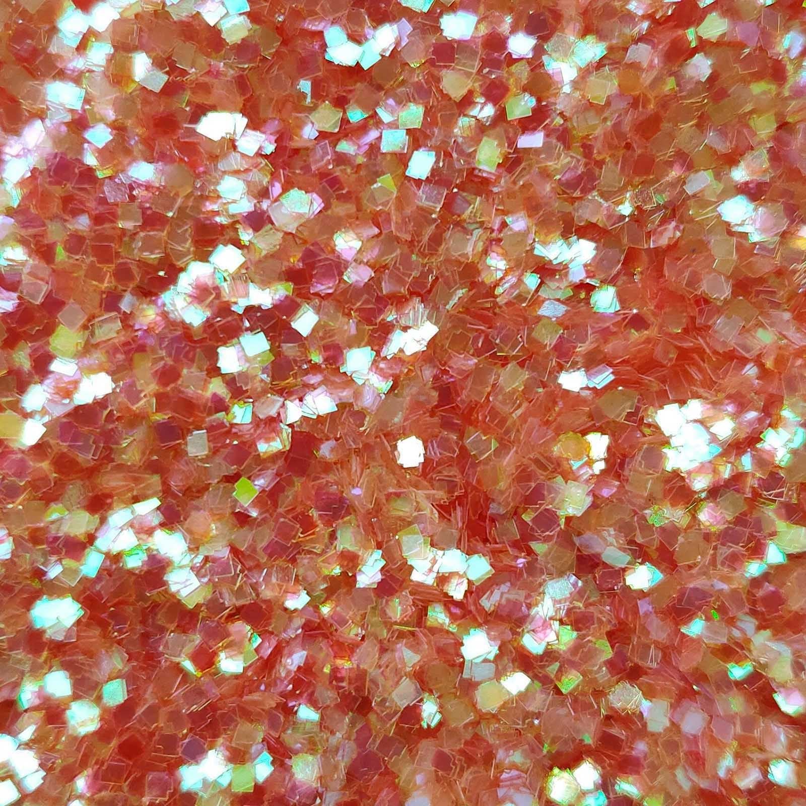 Glitter Elements - Iridescent Orange - 1mm Square