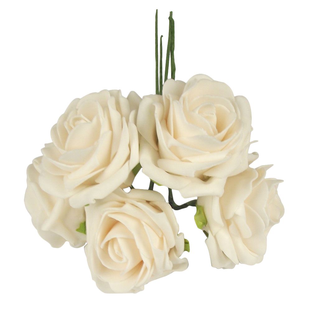 Bunch of 5 Large Soft Foam Roses