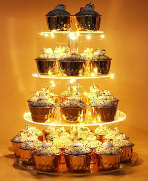 LED Acrylic Cake Stand - 4 Tier
