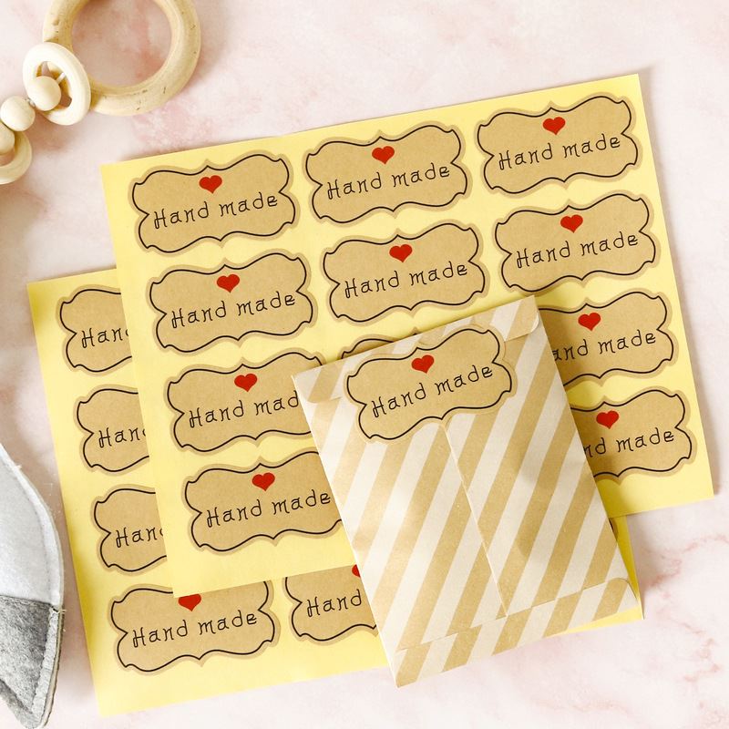 Sticker Sheets - Kraft Paper Scalloped Vintage