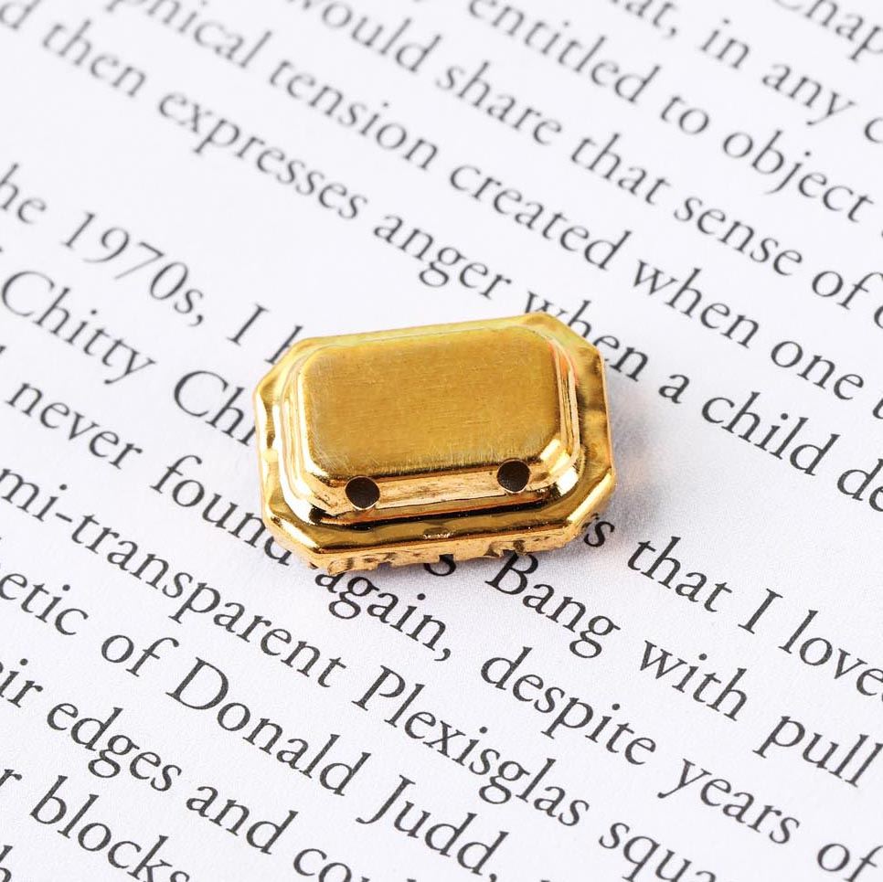 Coloured Large Rectangular Rhinestones in Setting
