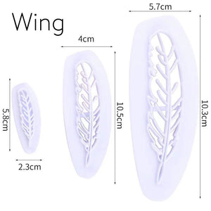 Set of Large Embossing Feather Cookie Cutters