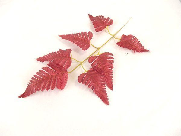 Metallic Fern Leaves Spray