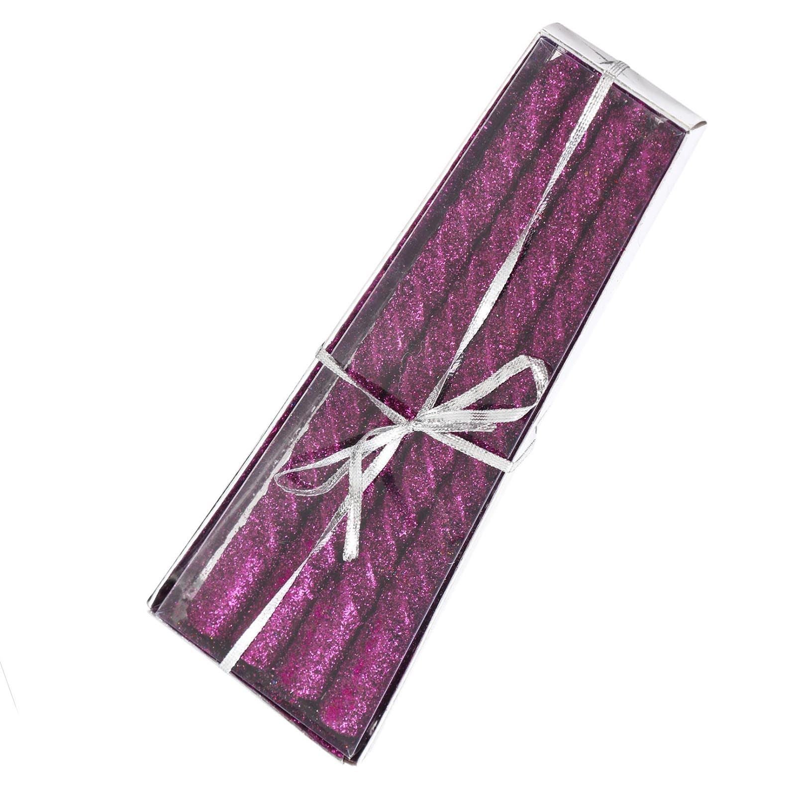 Full Glittered Metallic Taper Candles