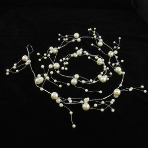 Alternating Giant Pearl Wired Garland