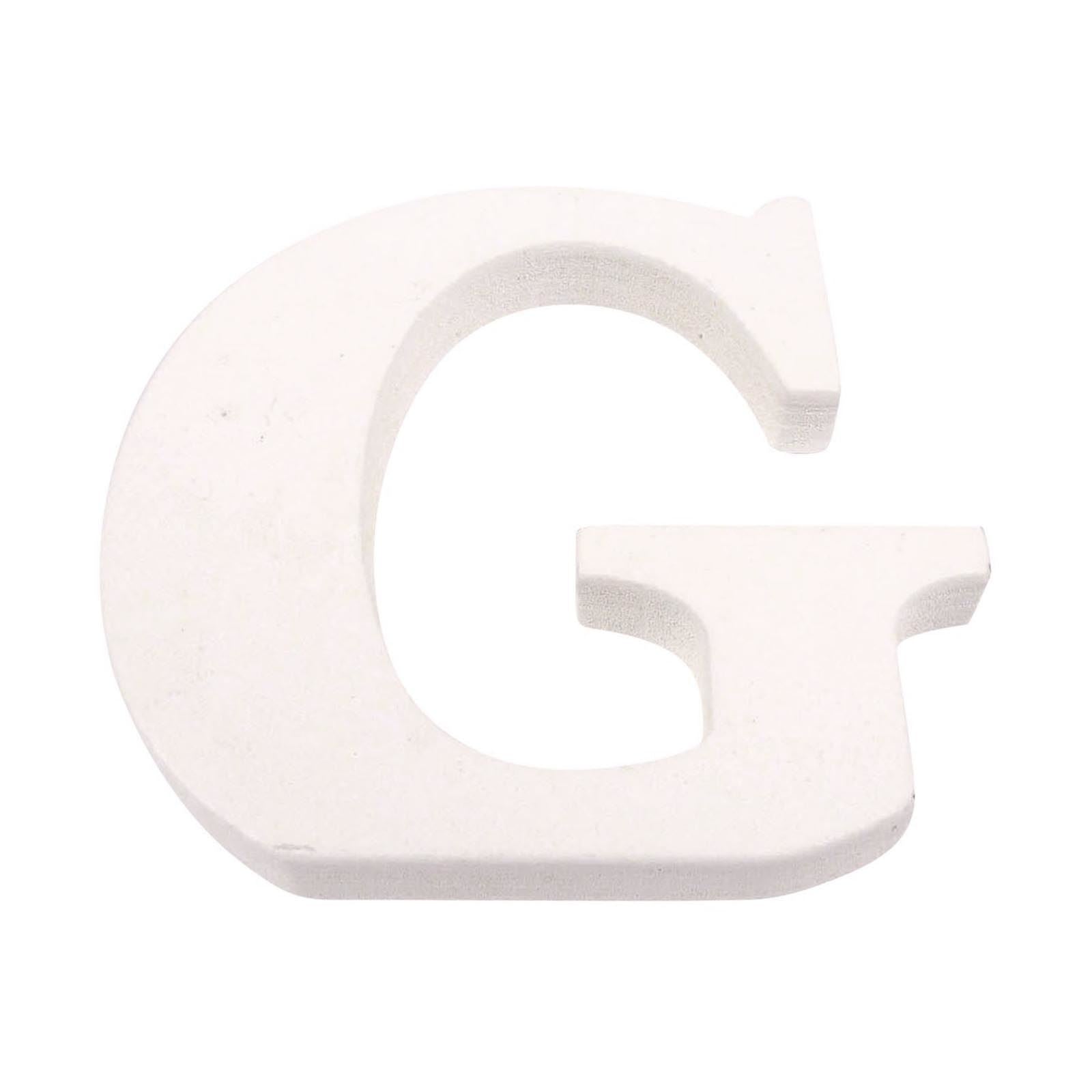 8cm White Painted Wooden Numbers and Alphabets