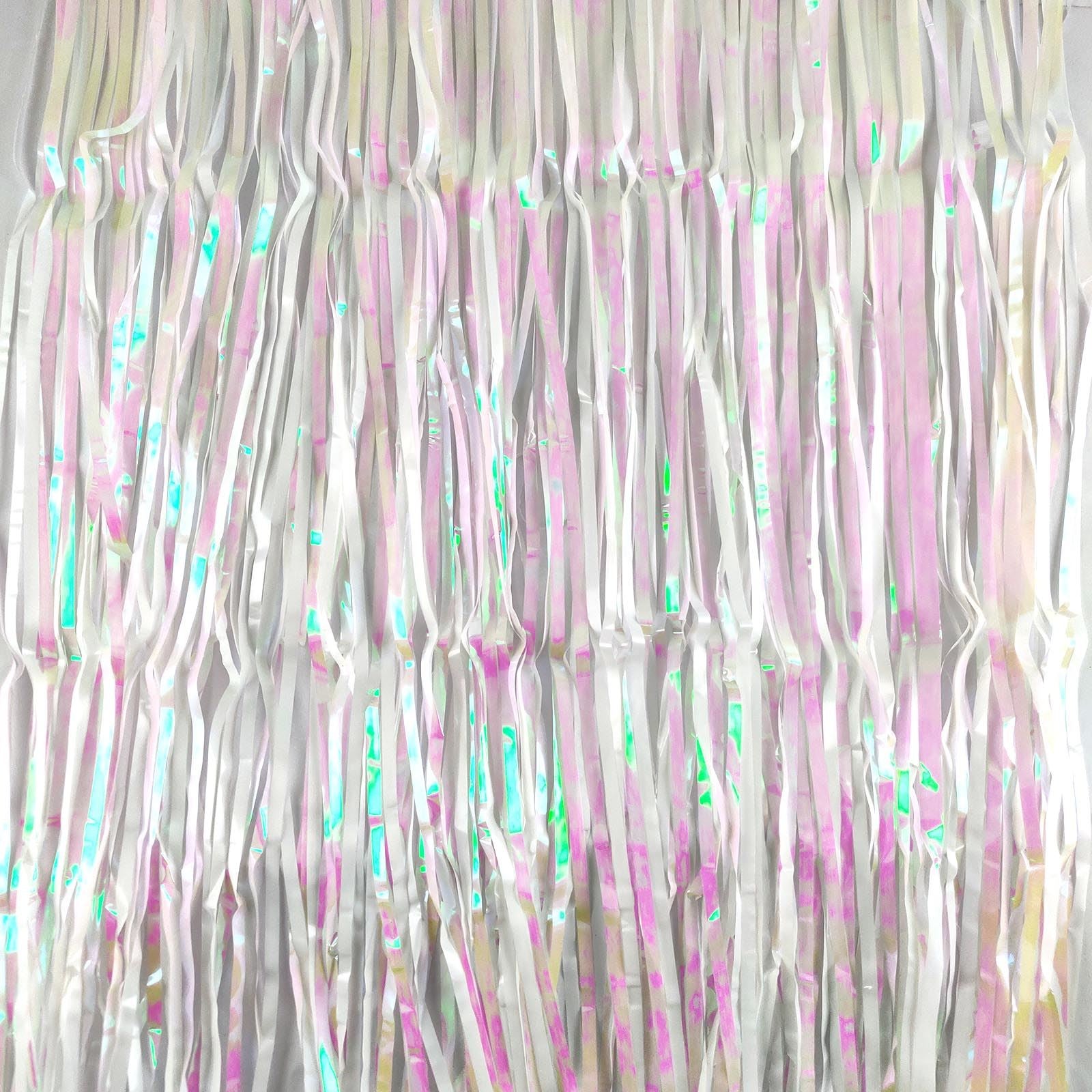 Iridescent Tinsel Fringe Curtain