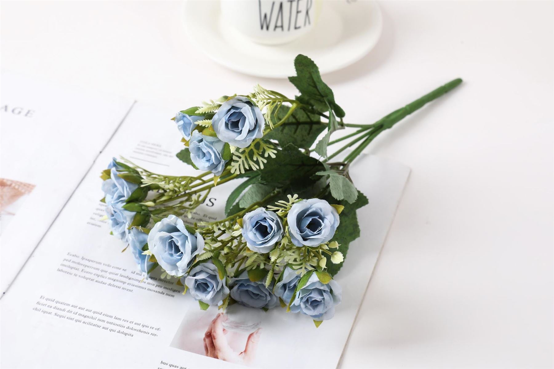 Bunch of 15 Small Rose Flowers