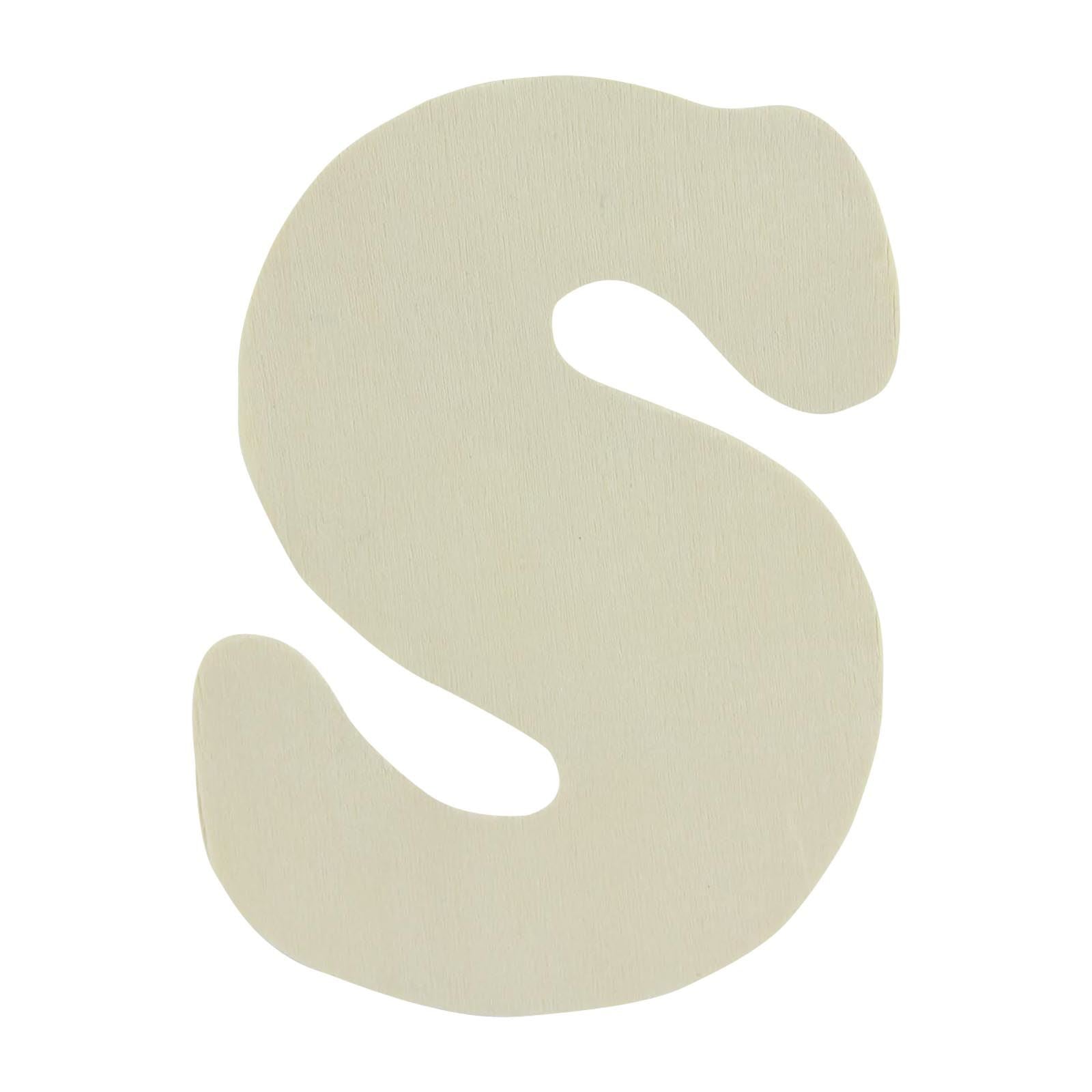 Large Natural Wood Flat Alphabets