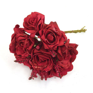10 Foam Roses With or Without Glitter