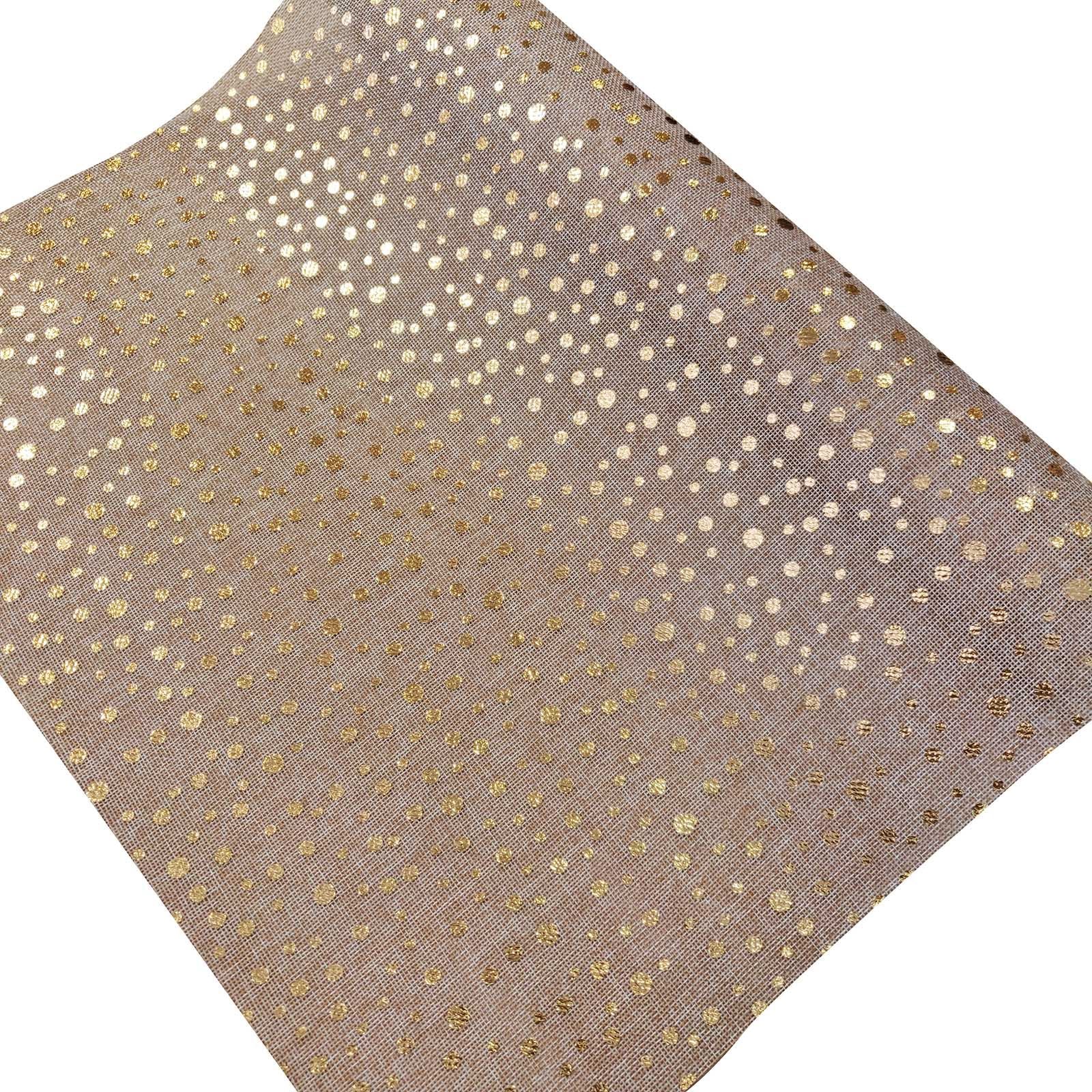 Natural Hessian Fabric Roll with Foil Stamp