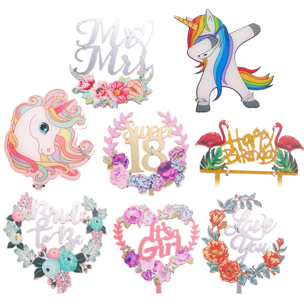 Premium Large Printed Cake Toppers