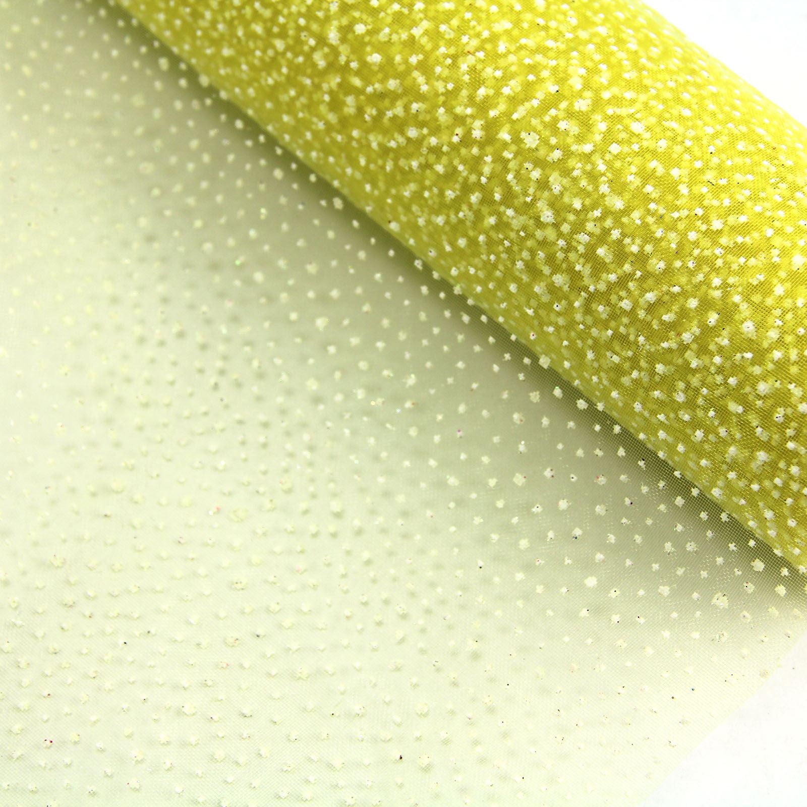 White Spot Organza Mesh - 52cm x 1 Yard