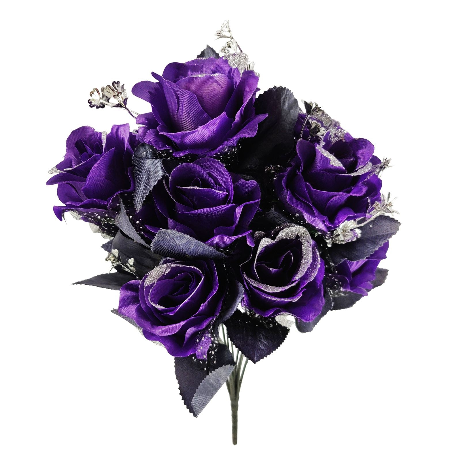 Large 12 Head Bling Glitter Vivid Bouquet