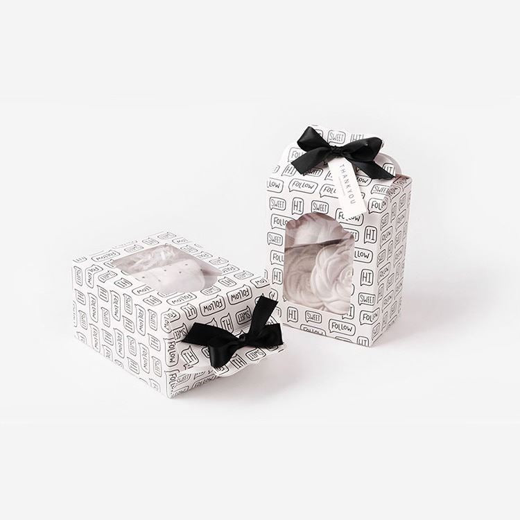 Tall Windowed Mini Gift Box with Bow Top