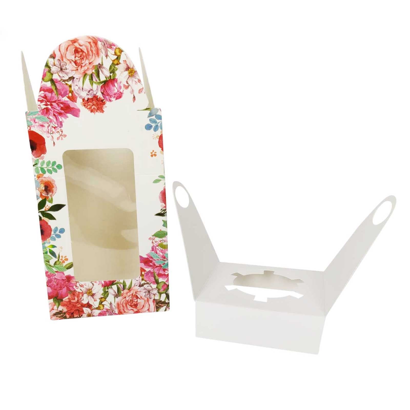 Vintage Printed Large Single Cupcake Boxes