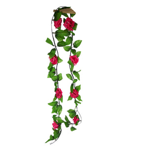200cm Garland with 8 Open Roses