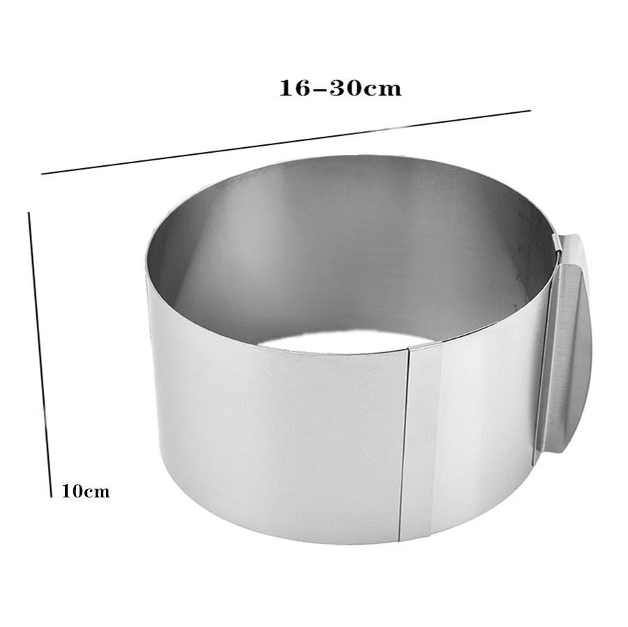 Stainless Steel Large Adjustable 6-12 Inch Cake Moulds Round - 30cm Tin Cutter Cheesecake Mousse