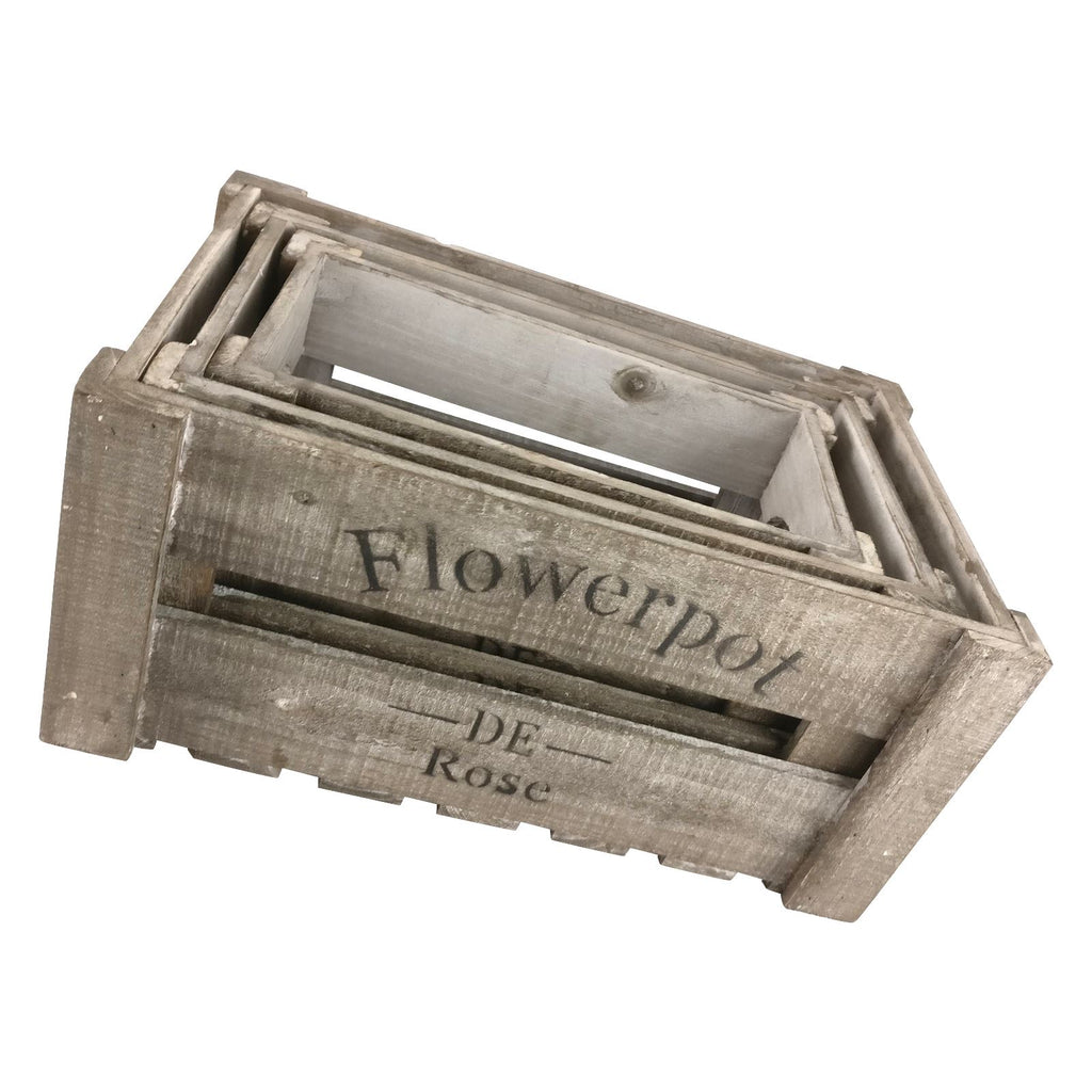 Vintage Wooden Large Dark Crates