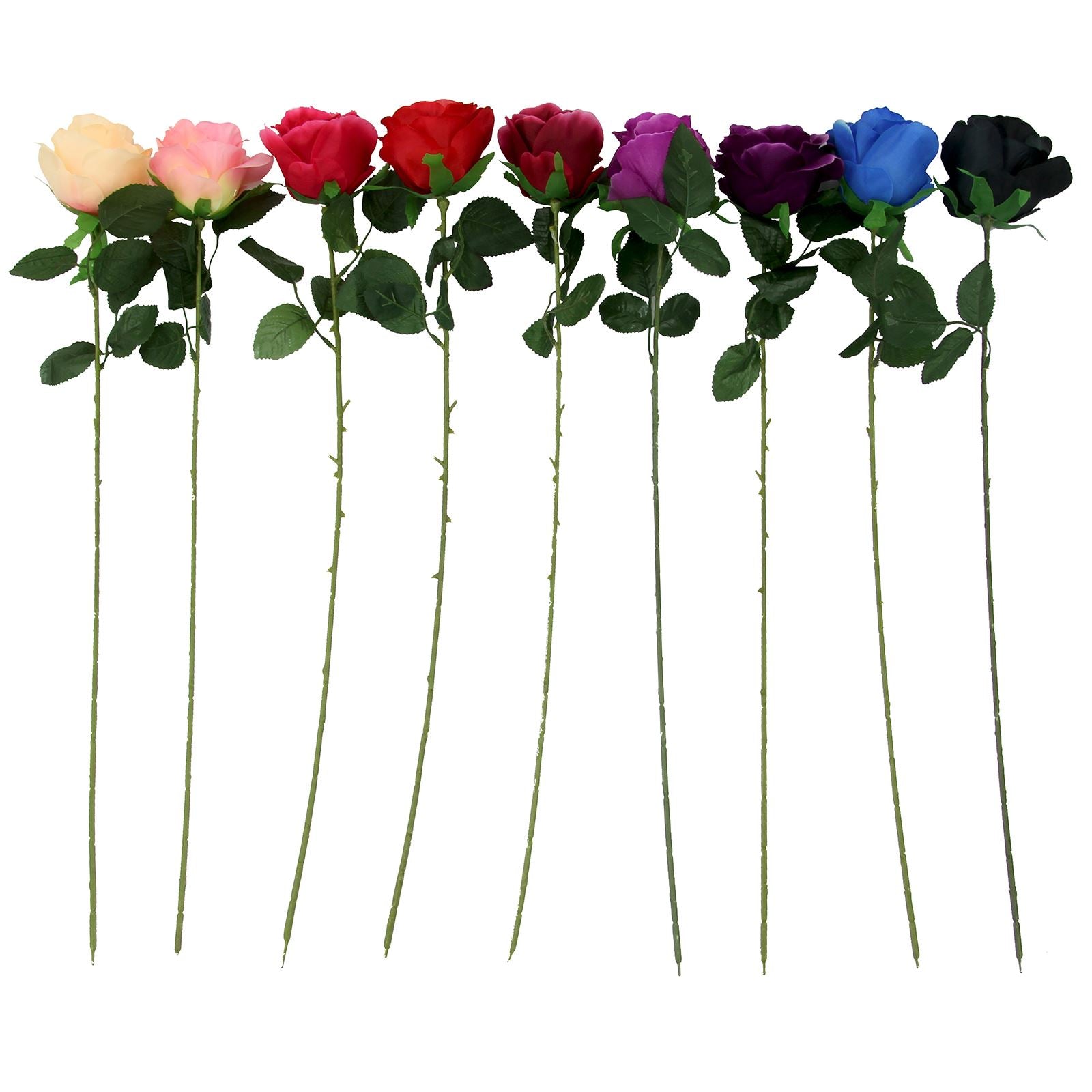Set of 9x Large Open Roses