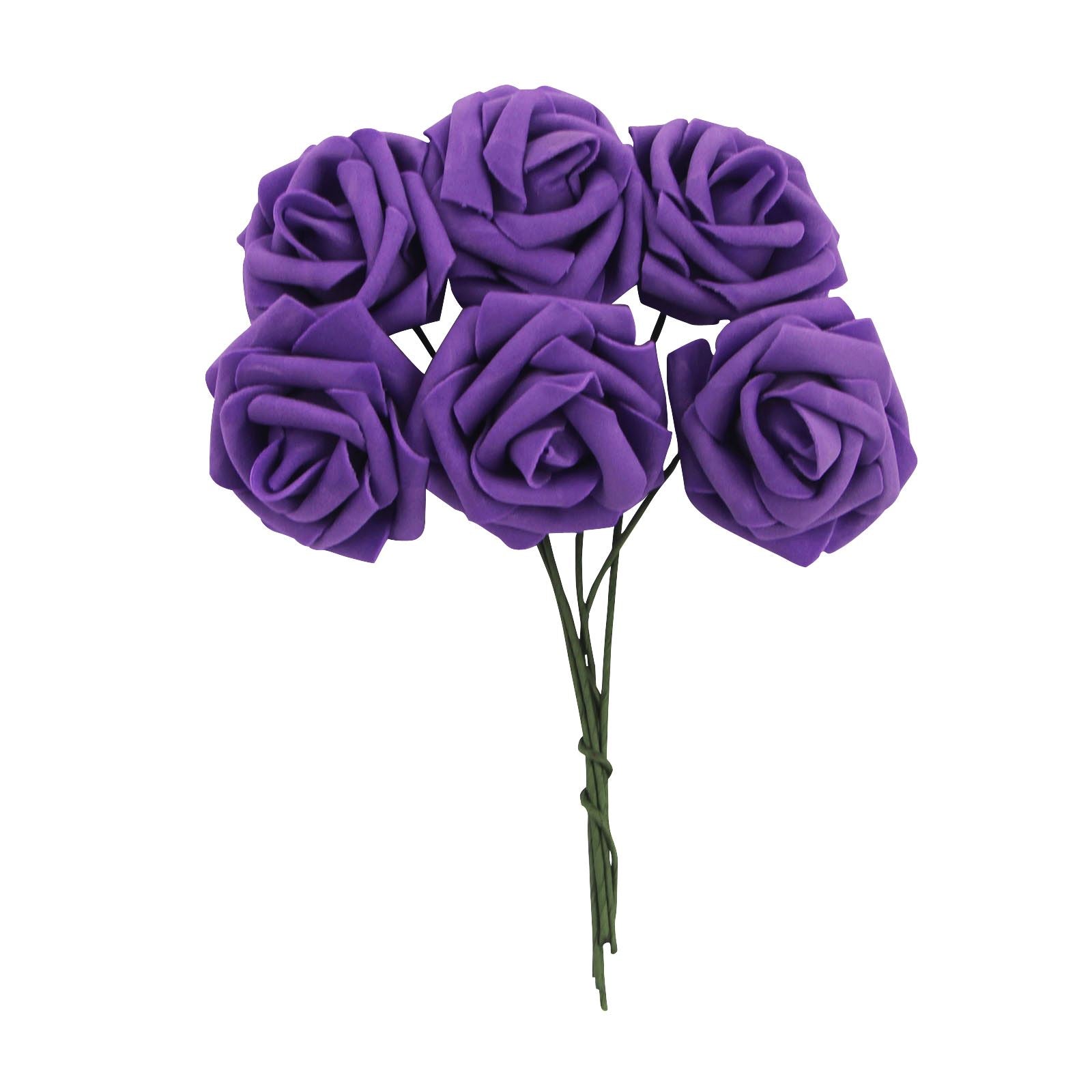 Colourfast Foam Roses - 6 Bunches - Regular