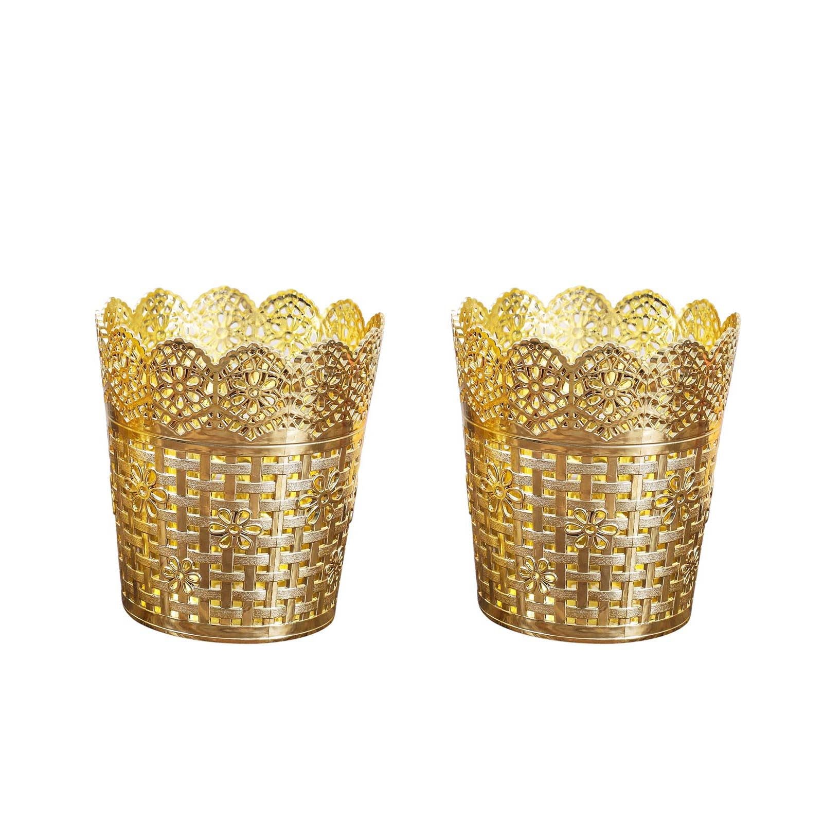 Metallic Gold Plastic Cake Stand