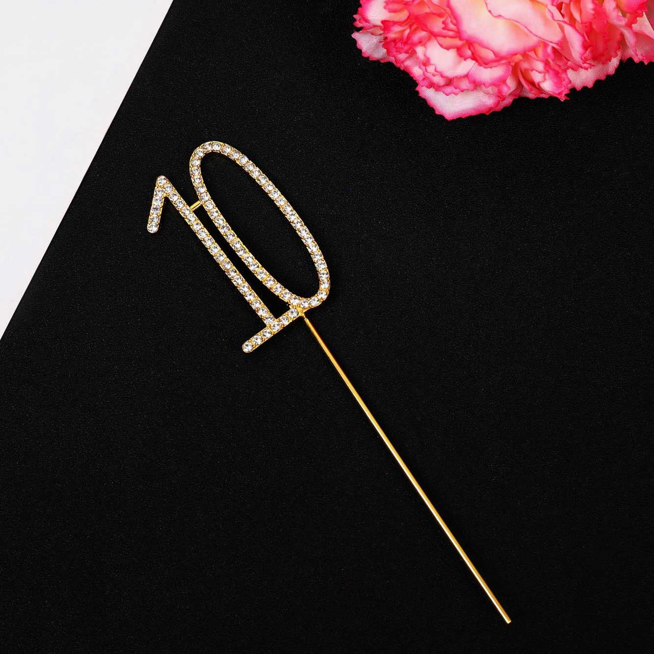 Premium Metal Diamante Number Cake Toppers