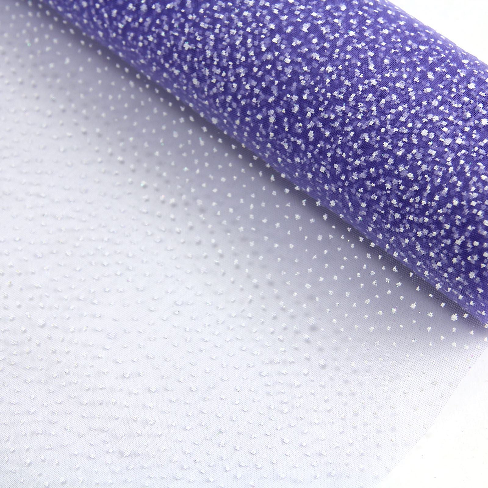 White Spot Organza Mesh - 52cm x 5 Yards