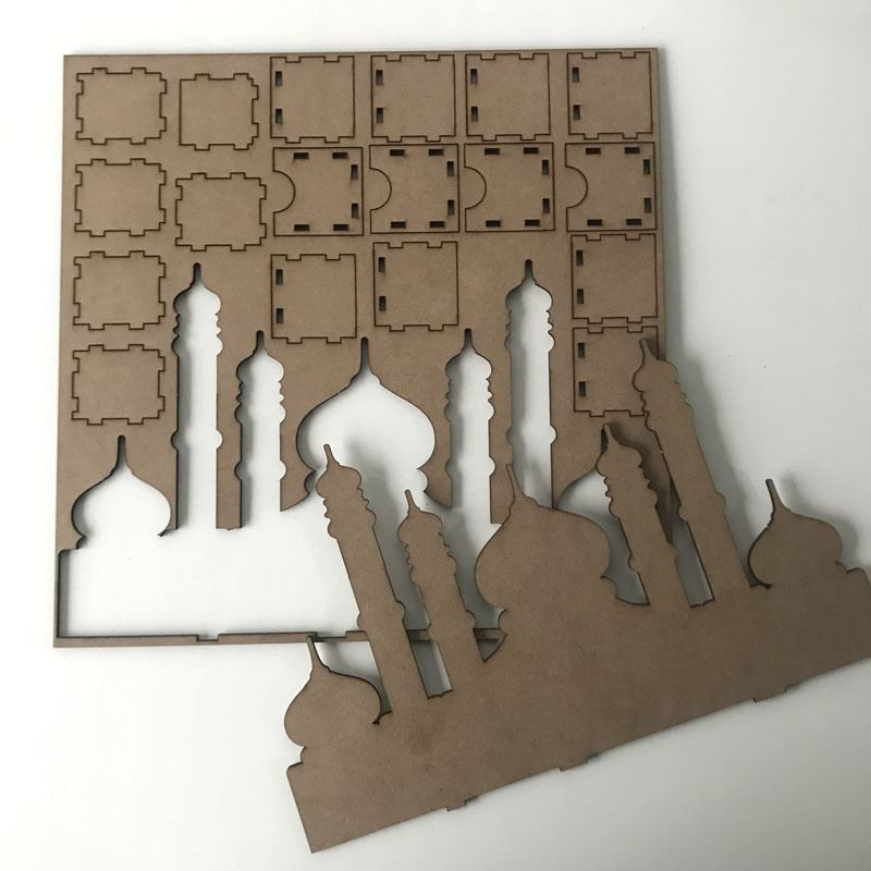 3D Laser Cut MDF Countdown Wooden Ramadan Advent Calendar