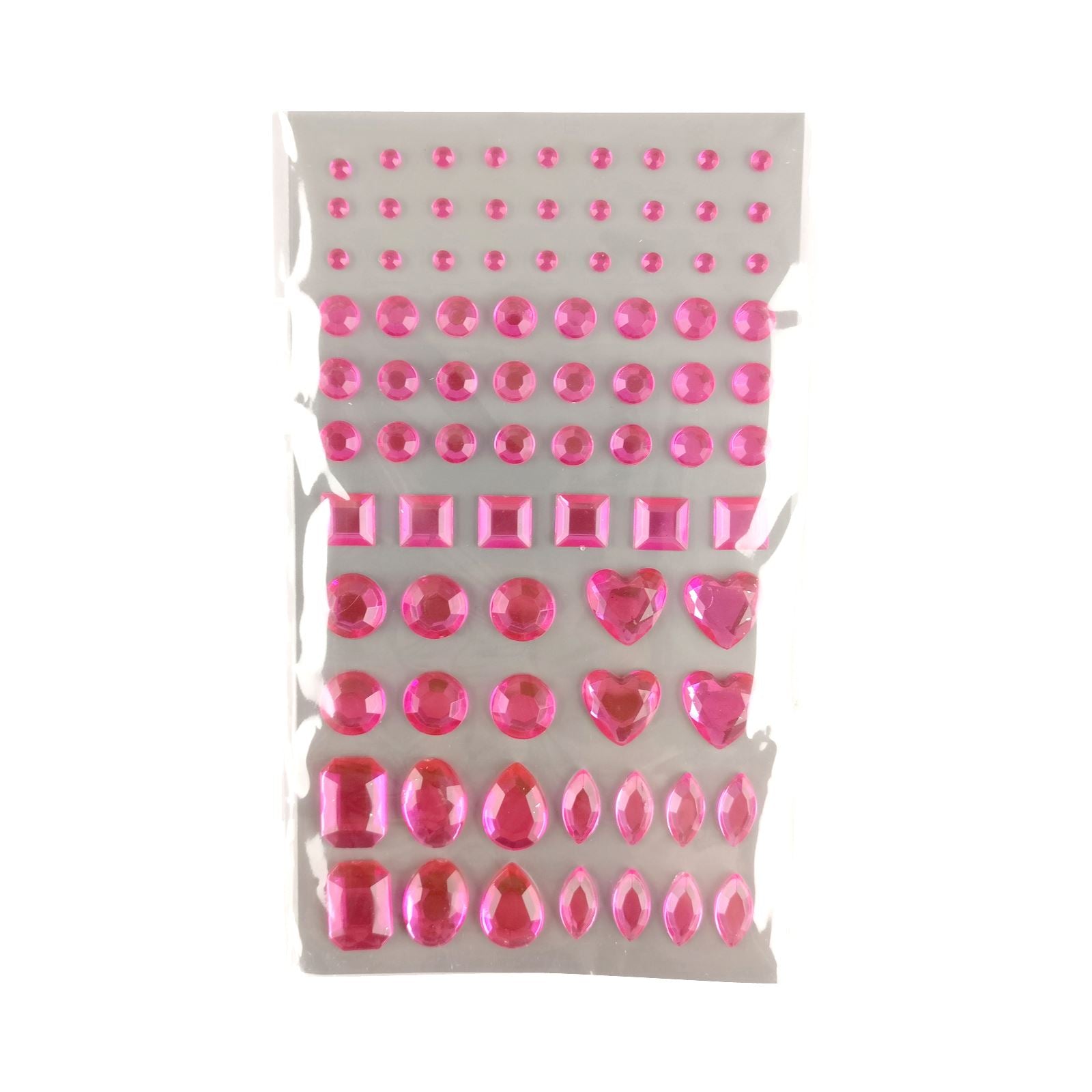 Packs of Multicolour Face Gems