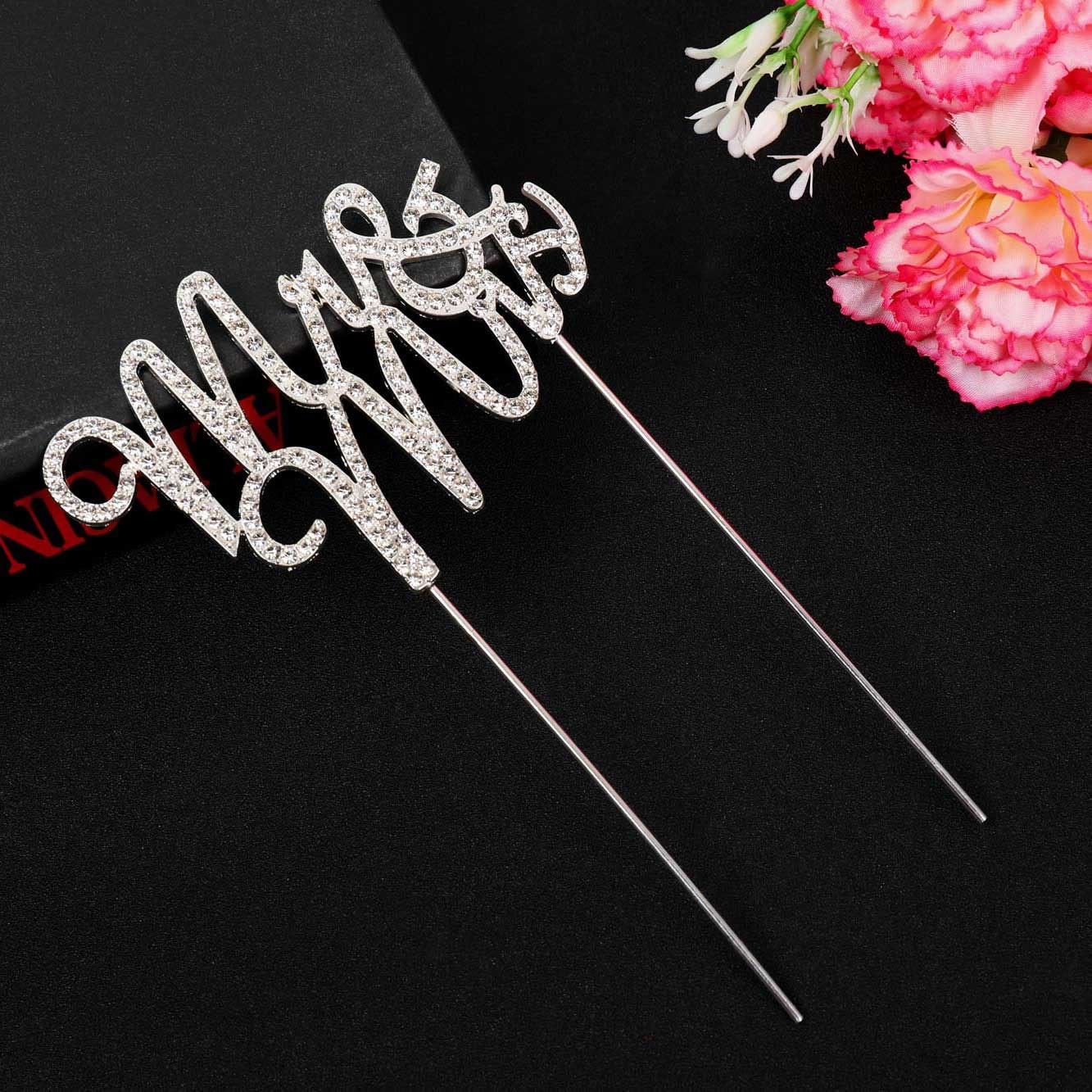 Premium Metal Diamante Number Cake Toppers