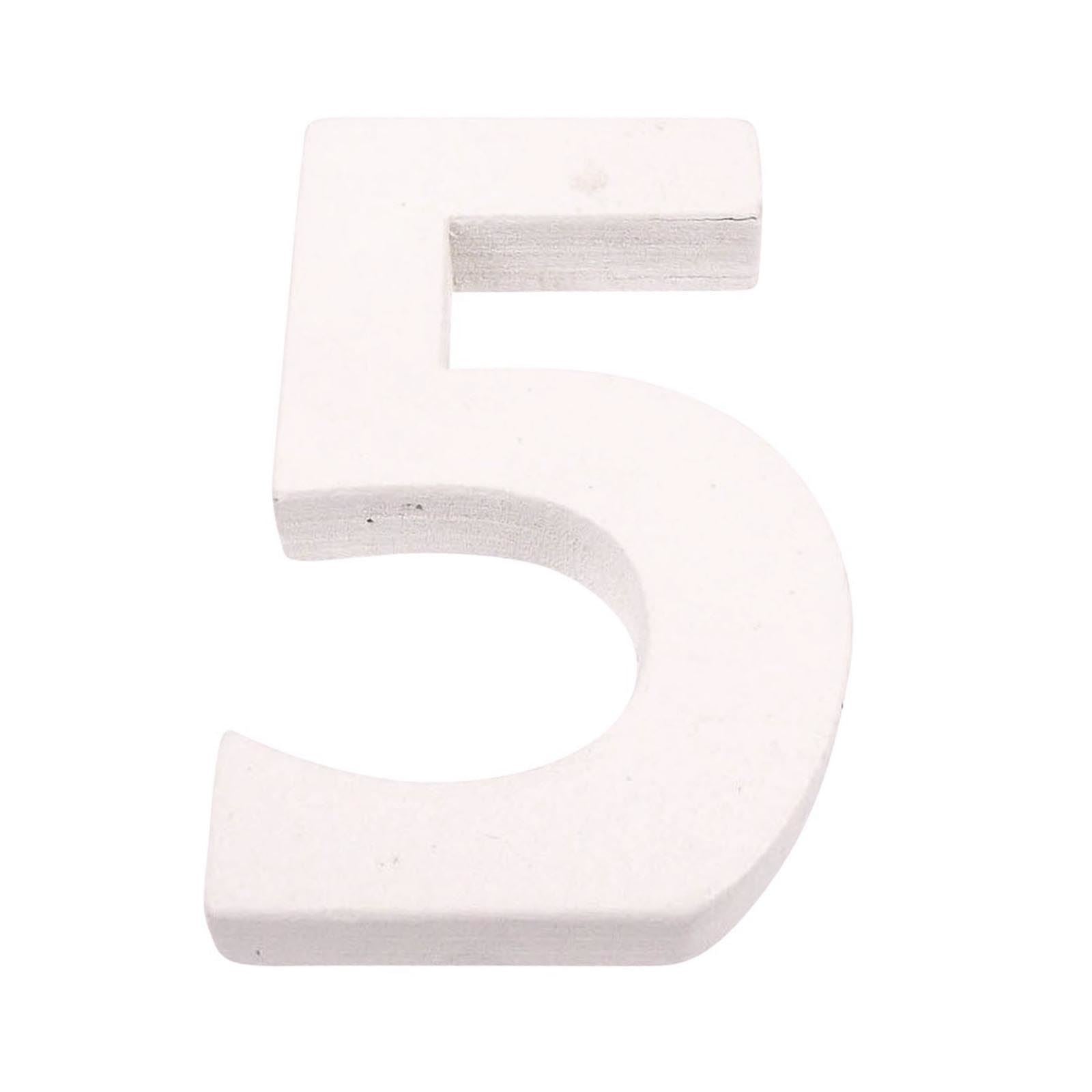 8cm White Painted Wooden Numbers and Alphabets