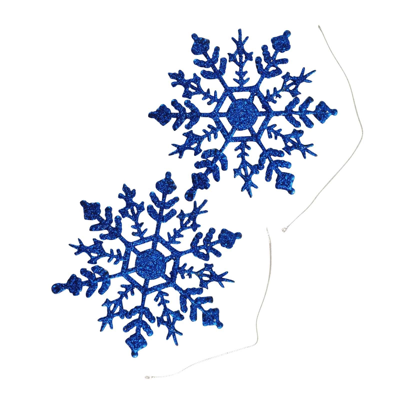 Heavy Glittered Large Snowflakes