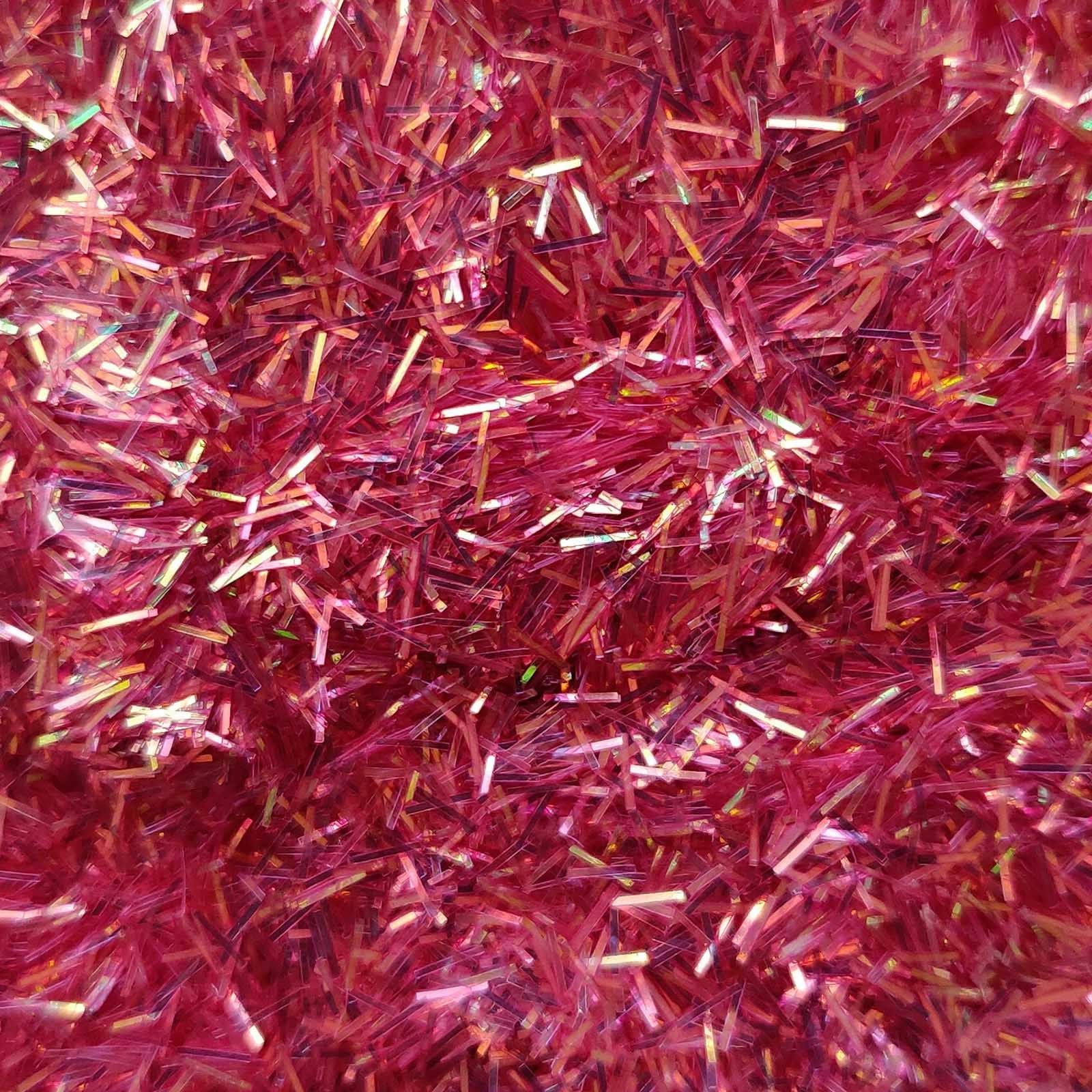 Glitter Elements - Iridescent Red - 3mm Tinsel